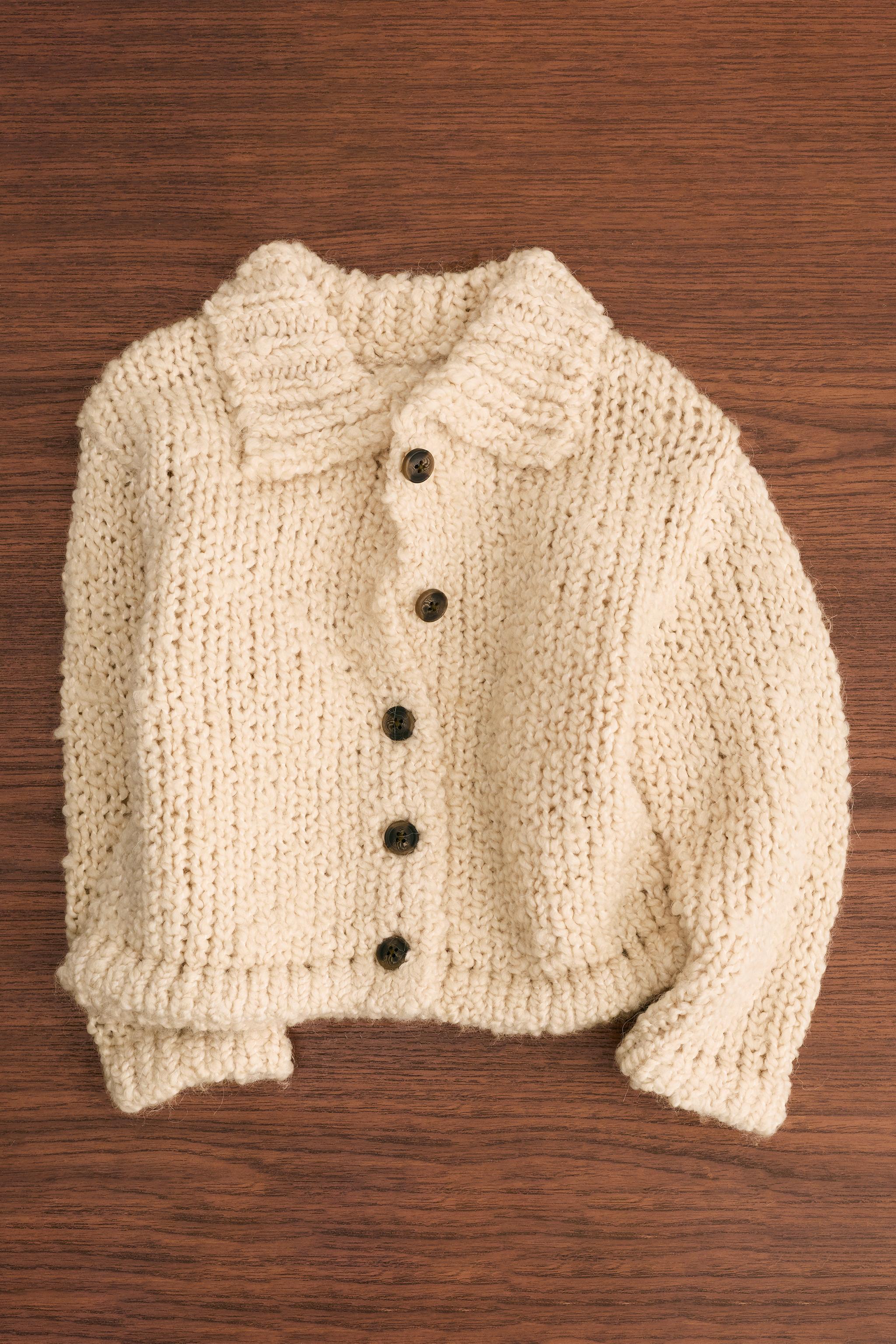 ZARA TIMELESS - GILET EN MAILLE AVEC LAINE ET ALPAGA